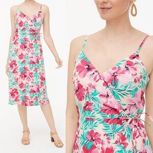 ❌SOLD❌Tropical Floral Wrap Midi Dress